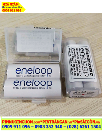 Panasonic Eneloop BK-3MCCE Pin sạc AA1900mAh 1.2v chính hãng _Xuất xứ Nhật (Hộp 2viên)